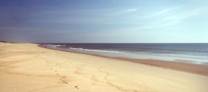 footprints on the beach