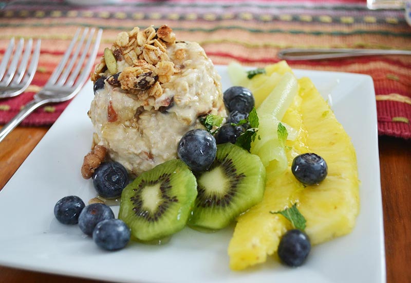 Cape Cod Breakfast oats and fruit