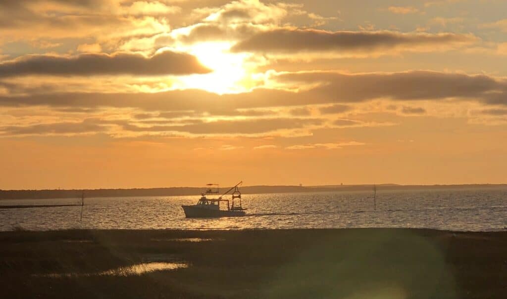 Glorious sunset at Rock Harbor, Parsonage Inn